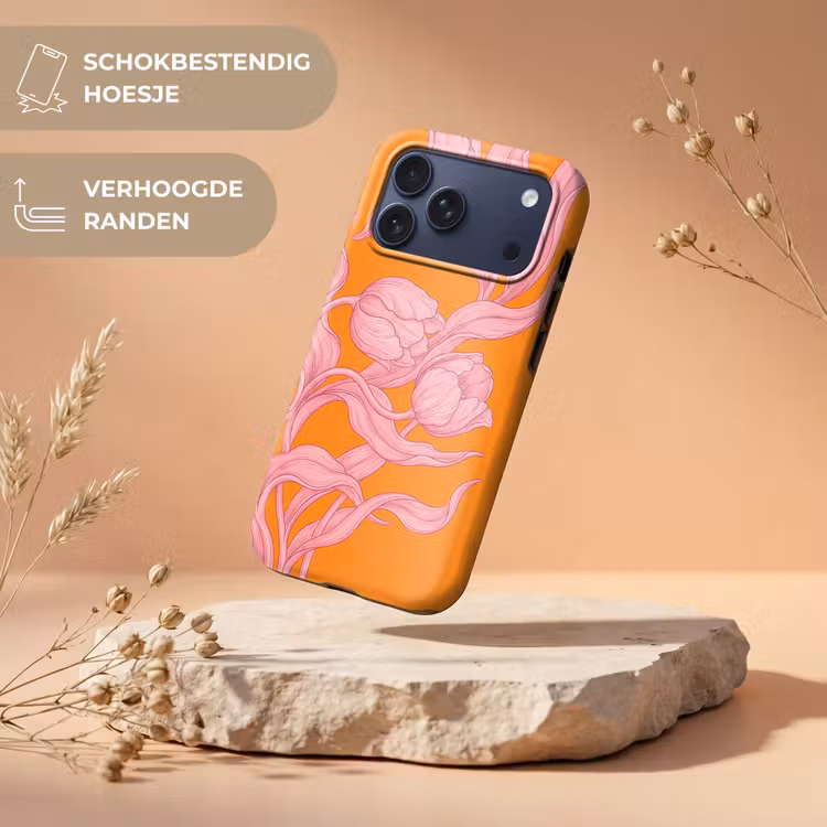 Telefoonhoesje Toughcase - Roze bloemen - Modern — 5