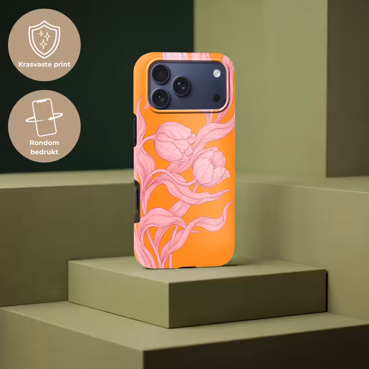 Telefoonhoesje Toughcase - Roze bloemen - Modern — 7
