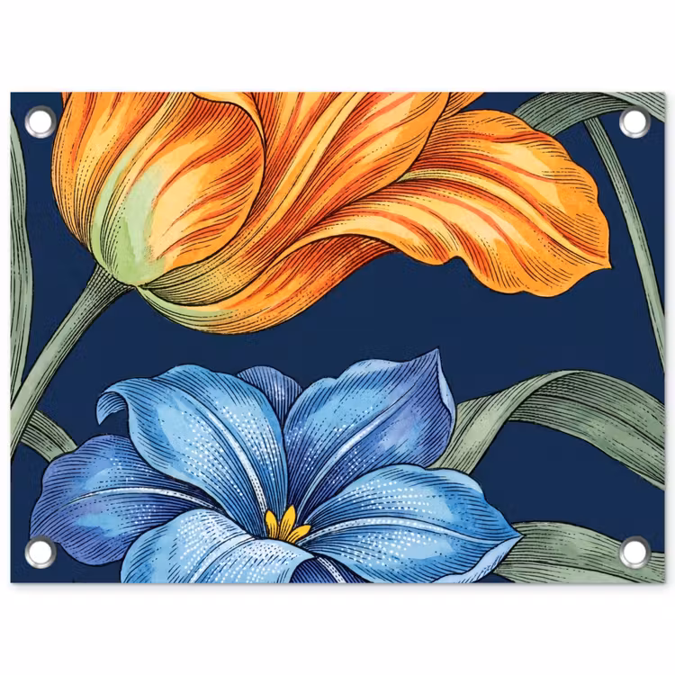 Tuinposter - Bloemen - Botanisch - Patroon — 1