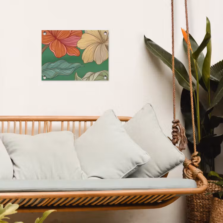 Tuinposter - Bloemen - Groen - Illustratie — 5