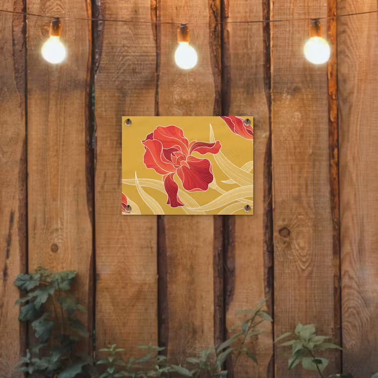 Tuinposter - Bloemen - Illustratie - Rood — 2