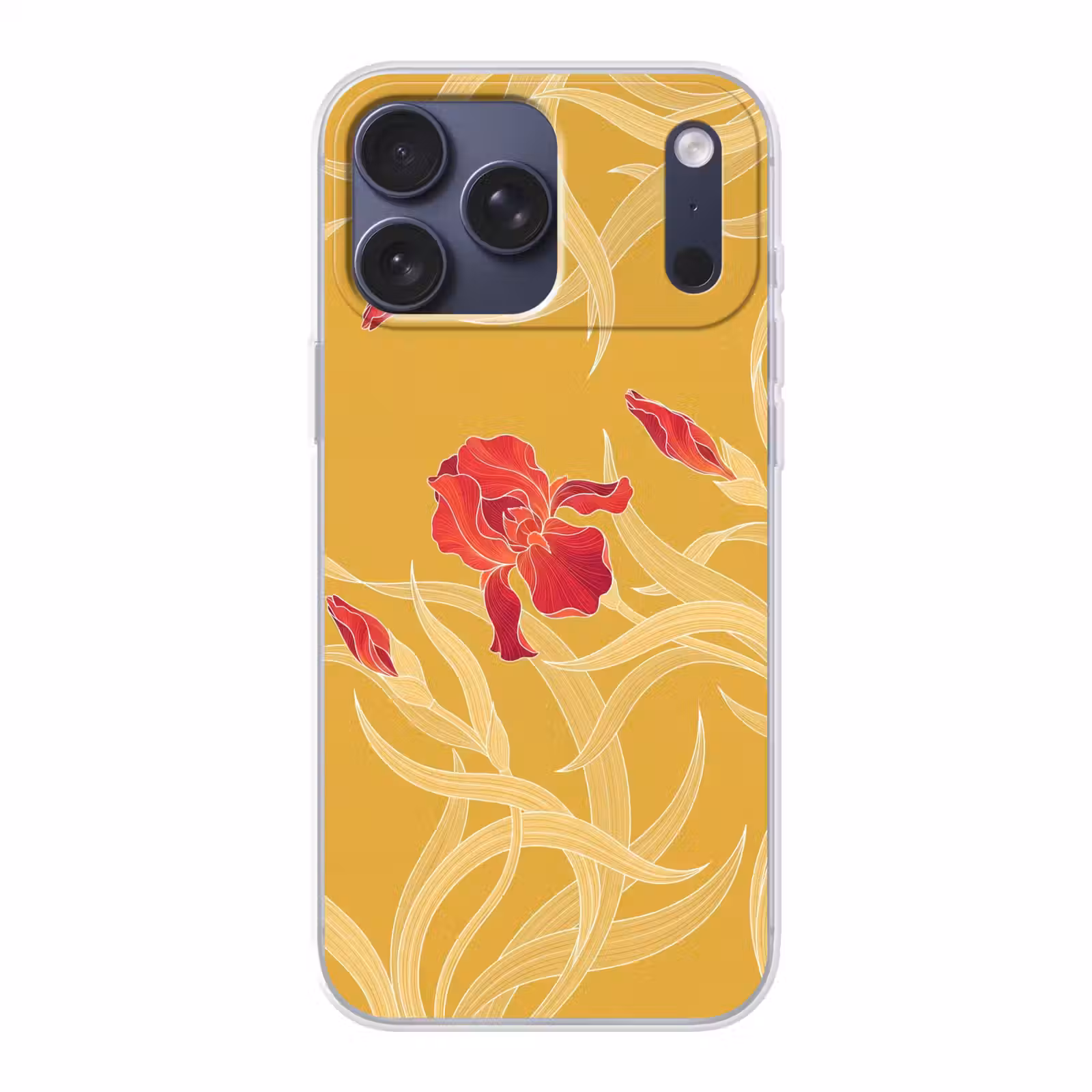 Telefoonhoesje Softcase - Bloemen - Illustratie - Rood — 1
