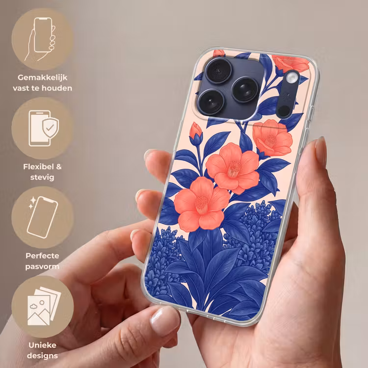 Telefoonhoesje Softcase - Bloemen - Bladeren - Botanisch — 4