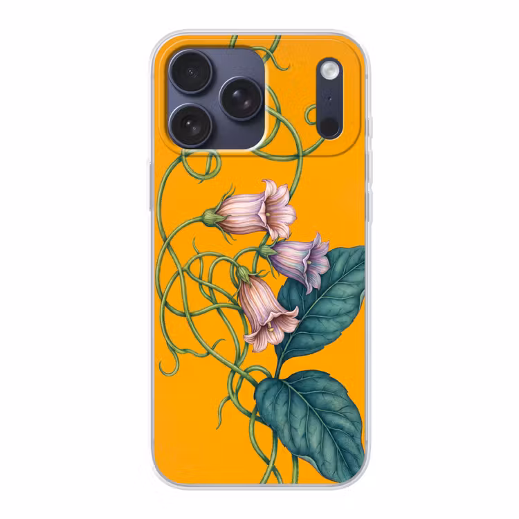 Telefoonhoesje Softcase - Bloemen - Botanisch - Geel — 1