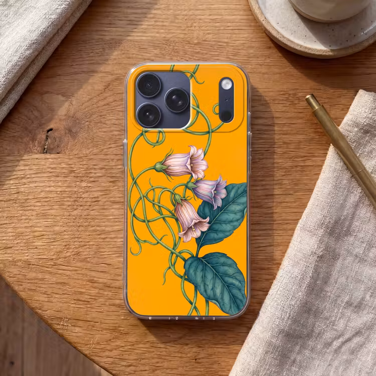 Telefoonhoesje Softcase - Bloemen - Botanisch - Geel — 2