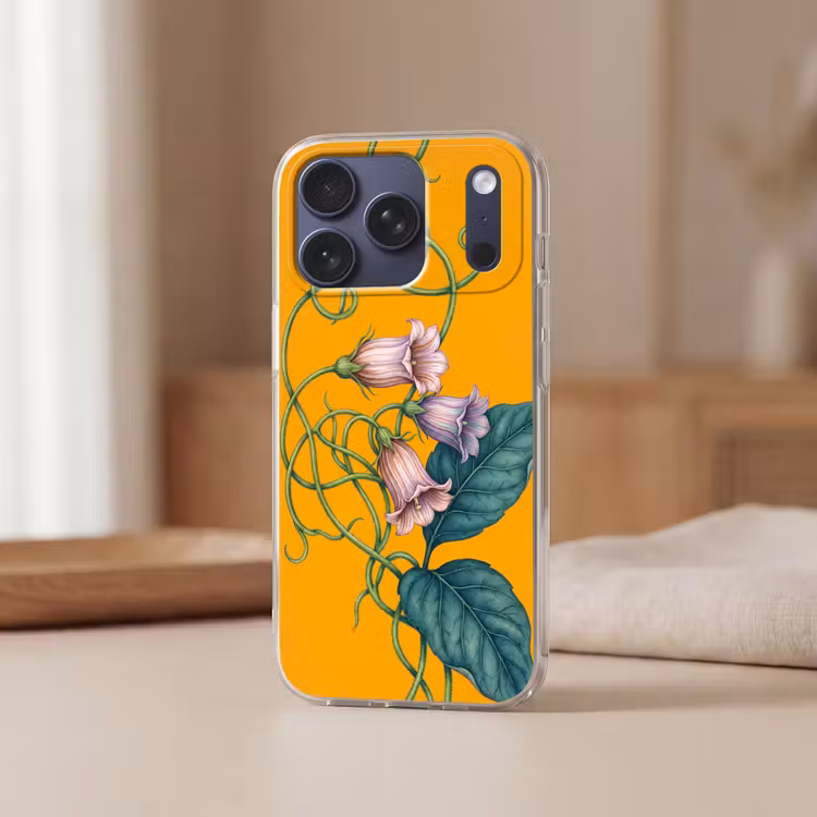 Telefoonhoesje Softcase - Bloemen - Botanisch - Geel — 3