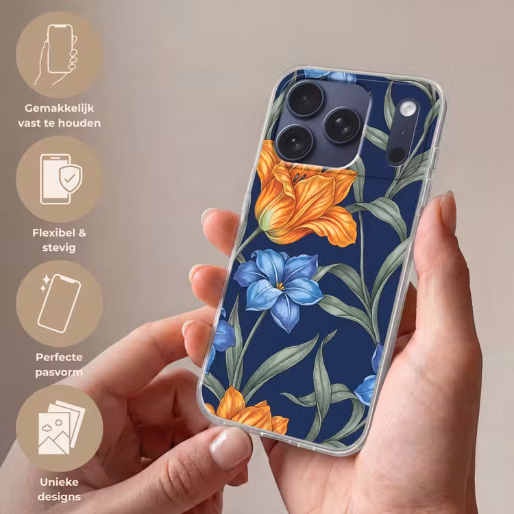 Telefoonhoesje Softcase - Bloemen - Botanisch - Patroon — 4