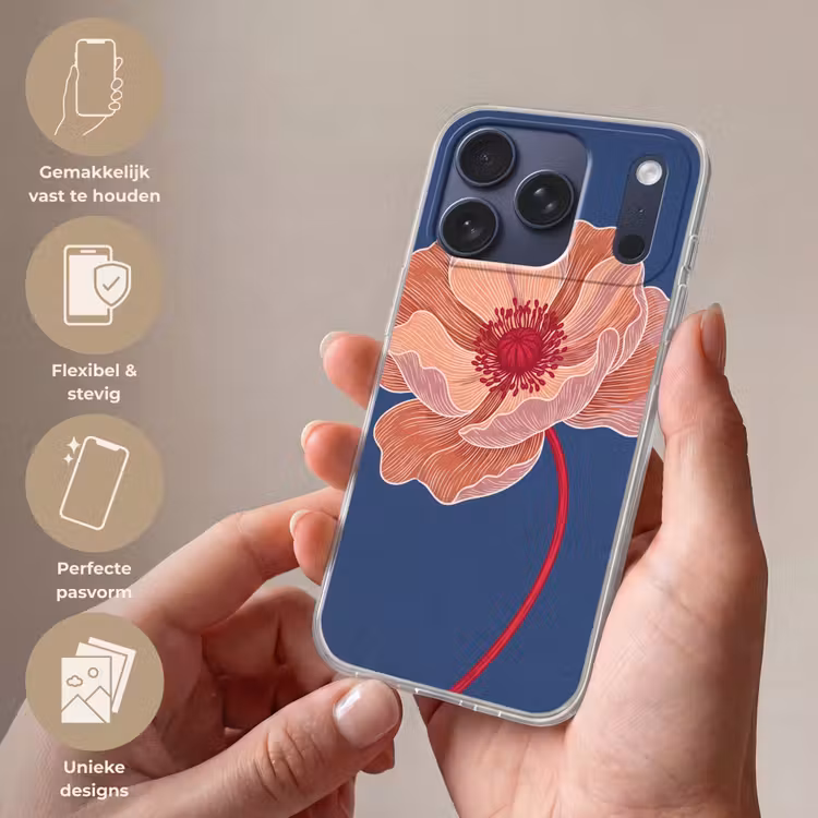 Telefoonhoesje Softcase - Bloemen - Modern - Abstract — 4