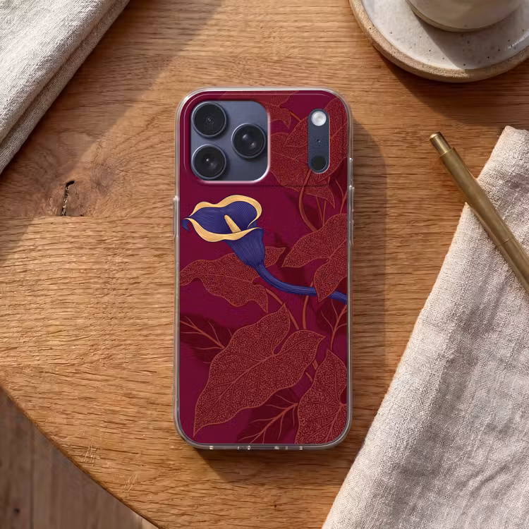 Telefoonhoesje Softcase - Bloemen - Modern - Paars — 2