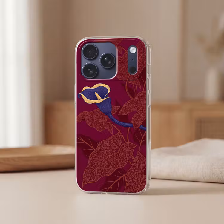 Telefoonhoesje Softcase - Bloemen - Modern - Paars — 3