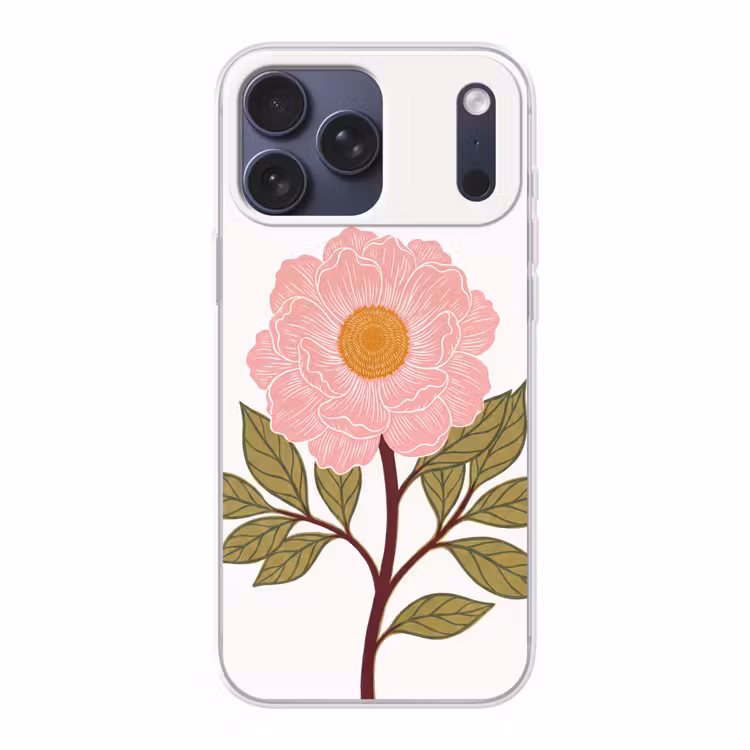 Telefoonhoesje Softcase - Bloemen - Roze - Illustratie — 1