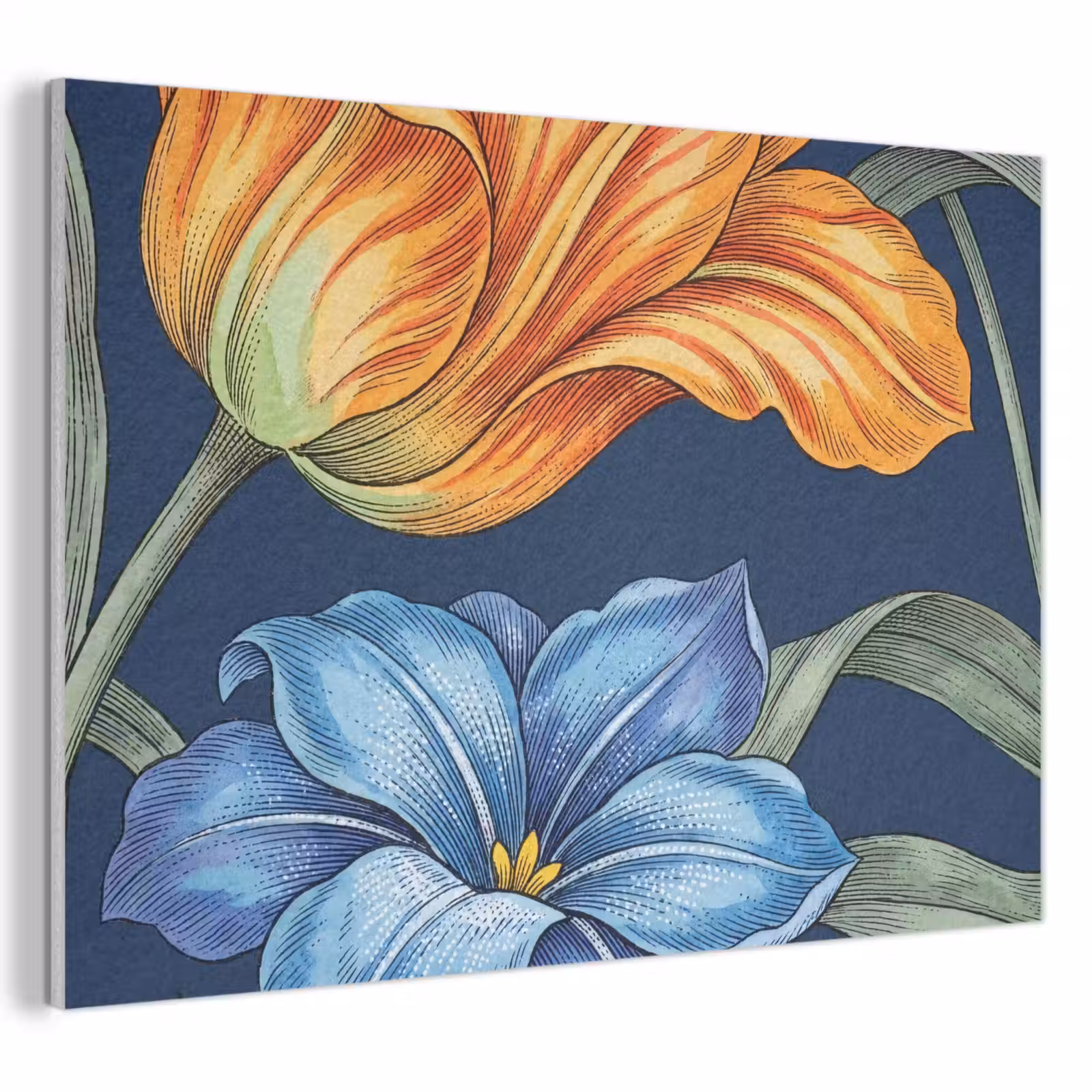 Akoestisch schilderij - Bloemen - Botanisch - Patroon — 1