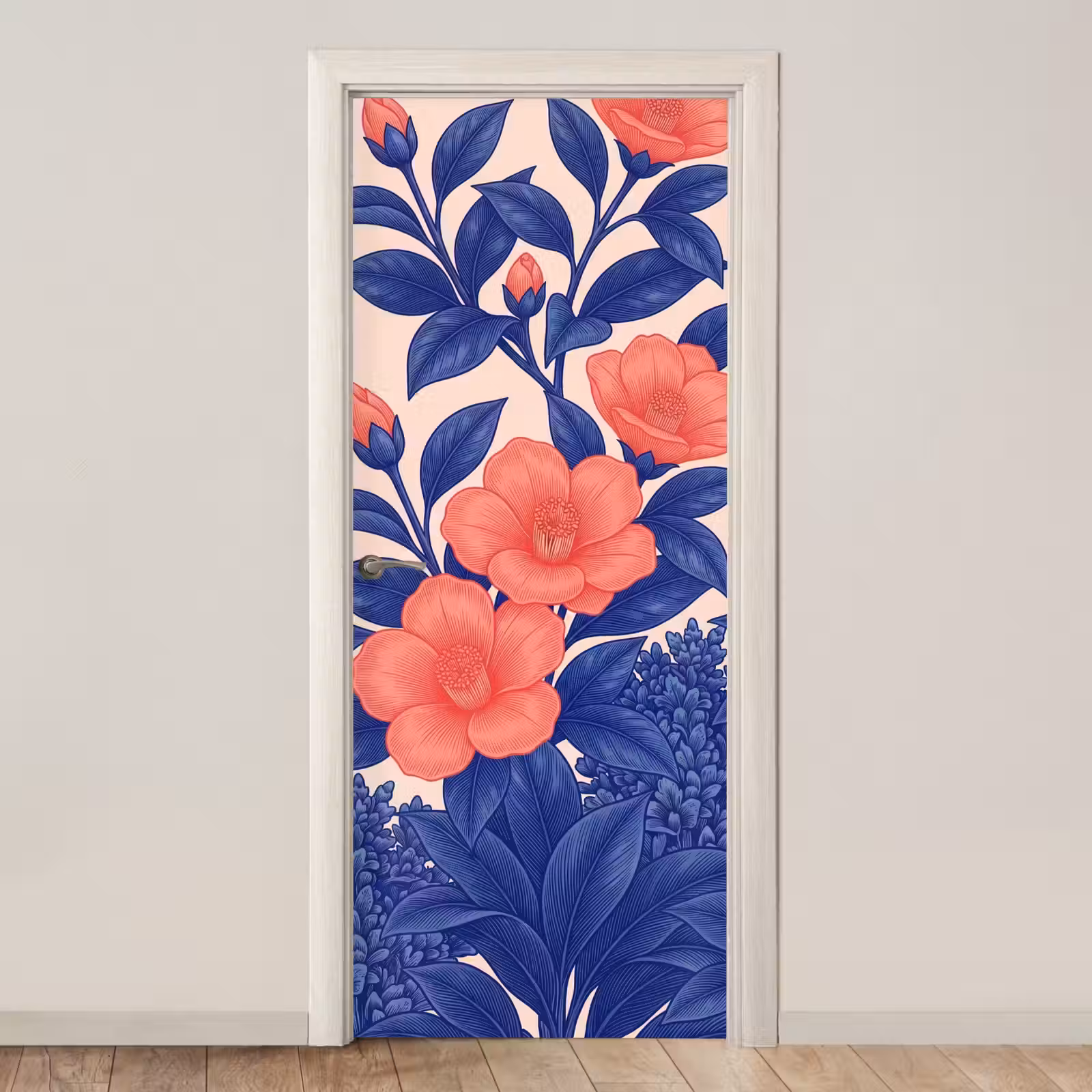 Deursticker - Bloemen - Bladeren - Botanisch — 1