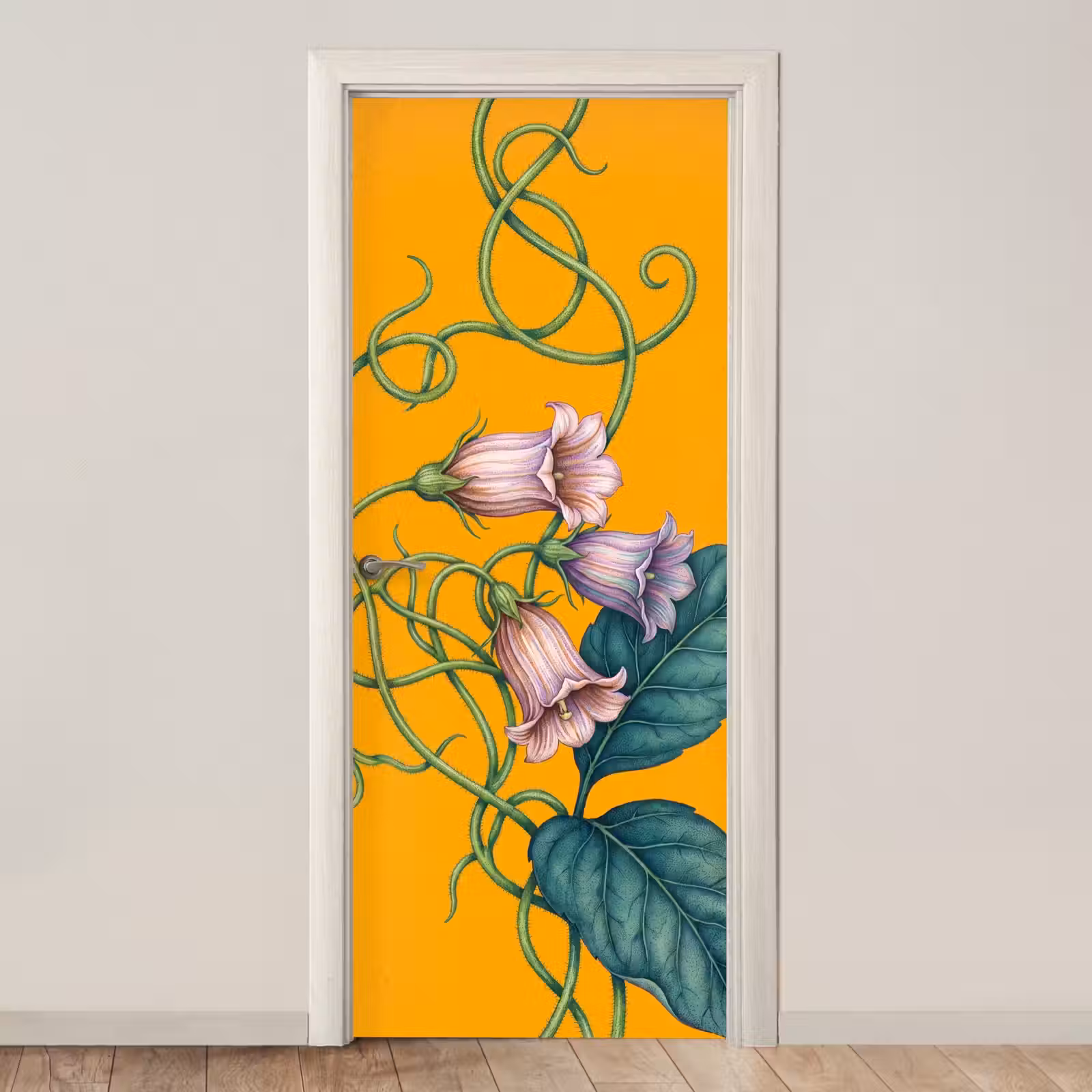 Deursticker - Bloemen - Botanisch - Geel — 1