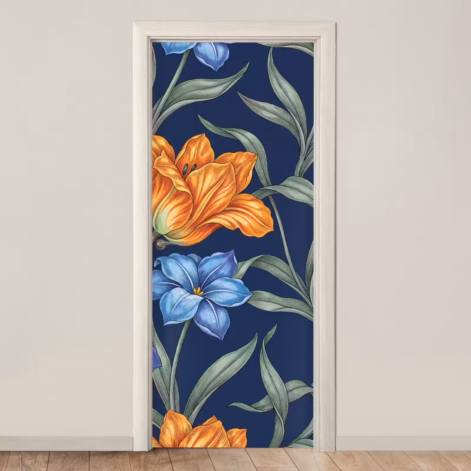 Deursticker - Bloemen - Botanisch - Patroon — 1
