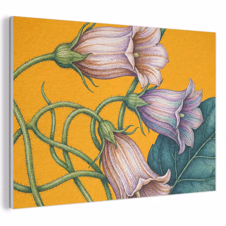 Akoestisch schilderij - Bloemen - Botanisch - Geel — 1
