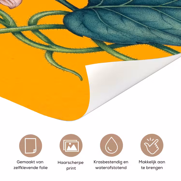 Deursticker - Bloemen - Botanisch - Geel — 3
