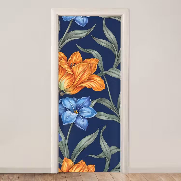 Deursticker - Bloemen - Botanisch - Patroon — 1