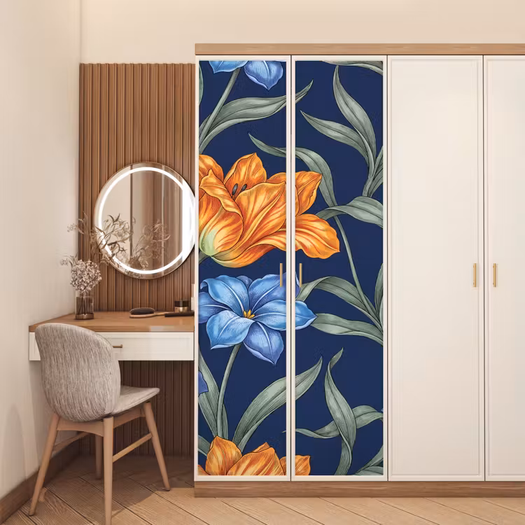 Deursticker - Bloemen - Botanisch - Patroon — 5