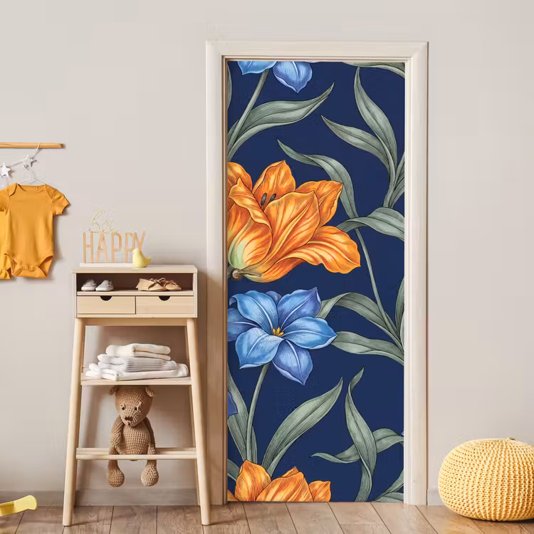 Deursticker - Bloemen - Botanisch - Patroon — 6