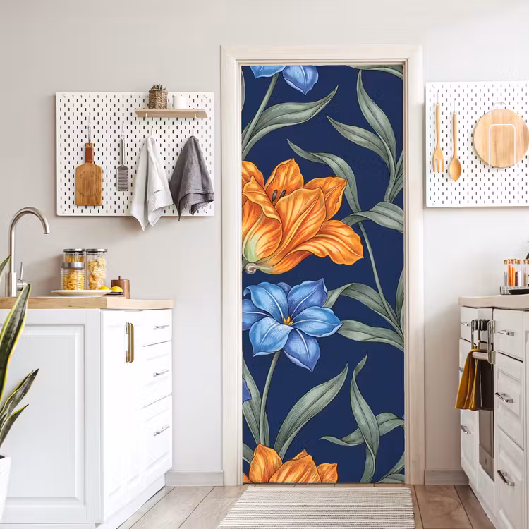 Deursticker - Bloemen - Botanisch - Patroon — 7