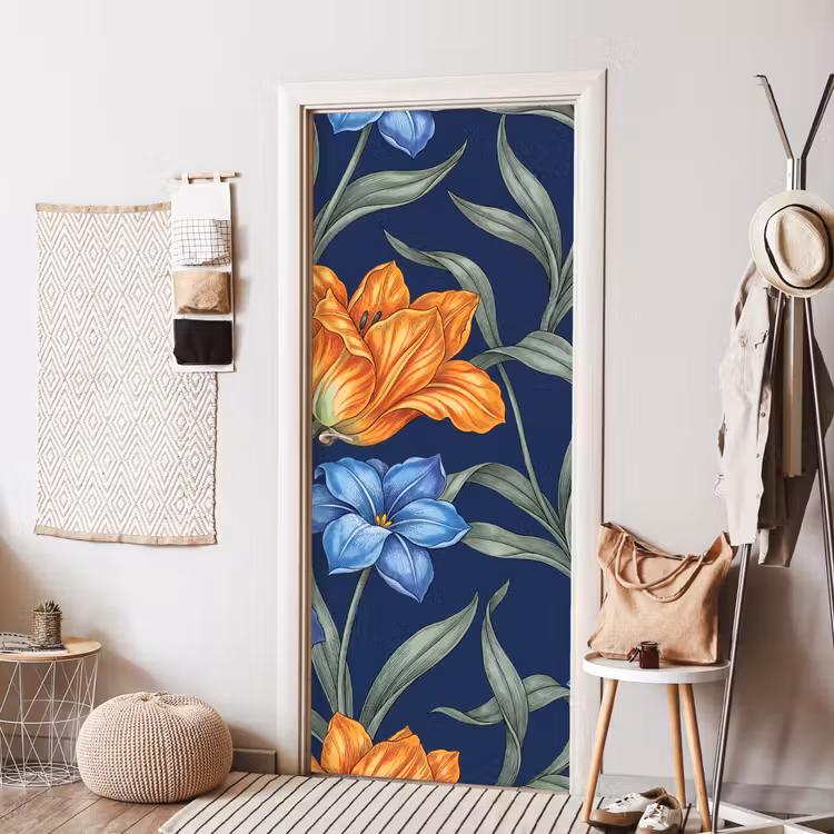 Deursticker - Bloemen - Botanisch - Patroon — 8