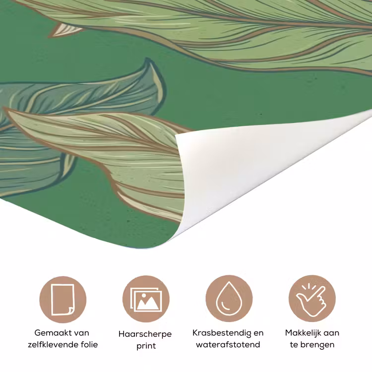 Deursticker - Bloemen - Groen - Illustratie — 3