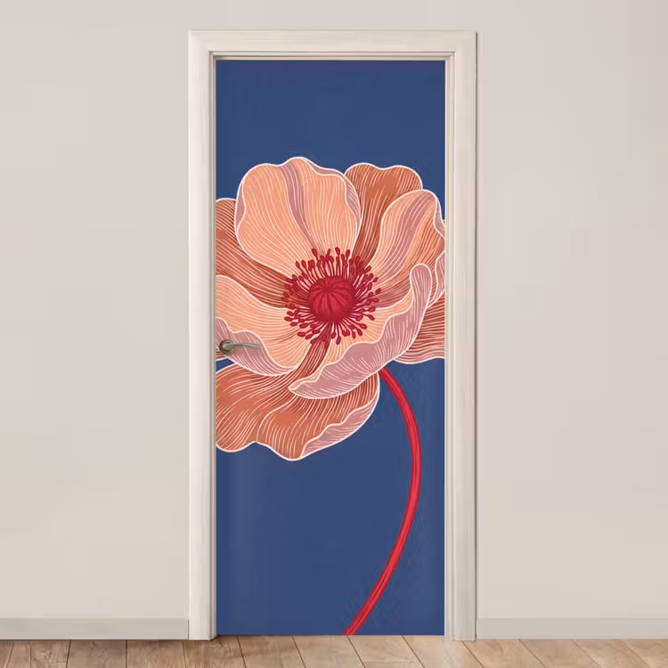Deursticker - Bloemen - Modern - Abstract — 1