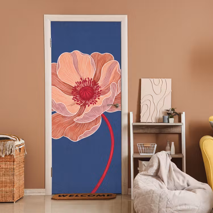 Deursticker - Bloemen - Modern - Abstract — 2