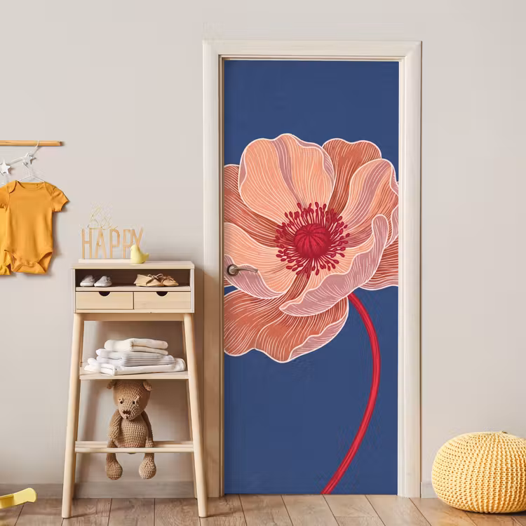 Deursticker - Bloemen - Modern - Abstract — 6