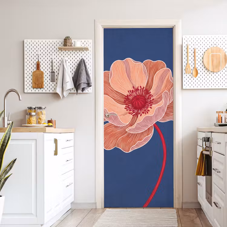 Deursticker - Bloemen - Modern - Abstract — 7