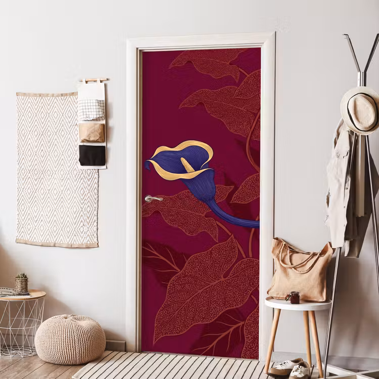 Deursticker - Bloemen - Modern - Paars — 8