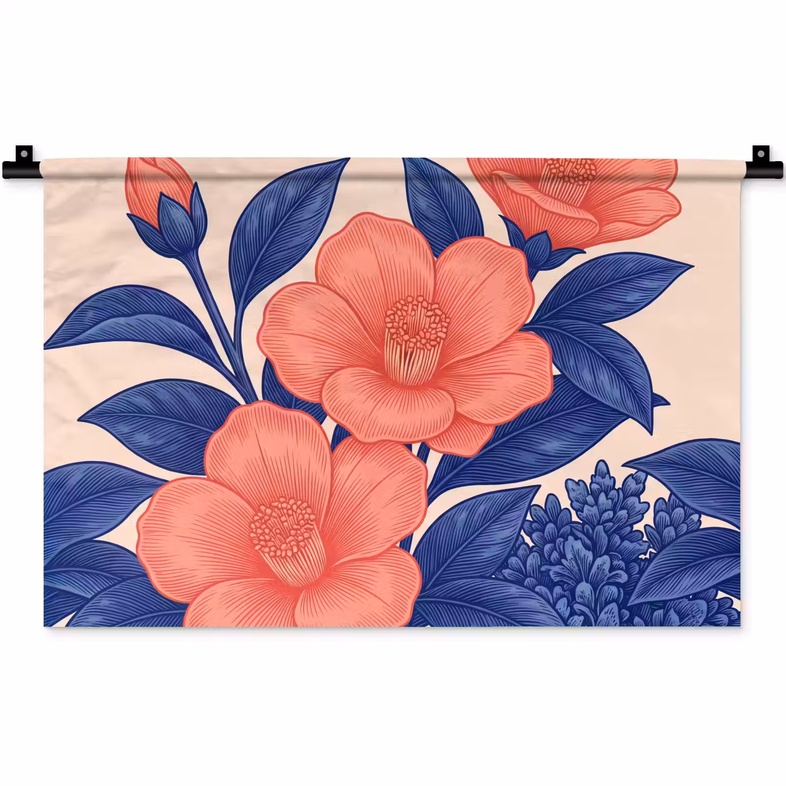 Wandkleed - Bloemen - Bladeren - Botanisch — 1