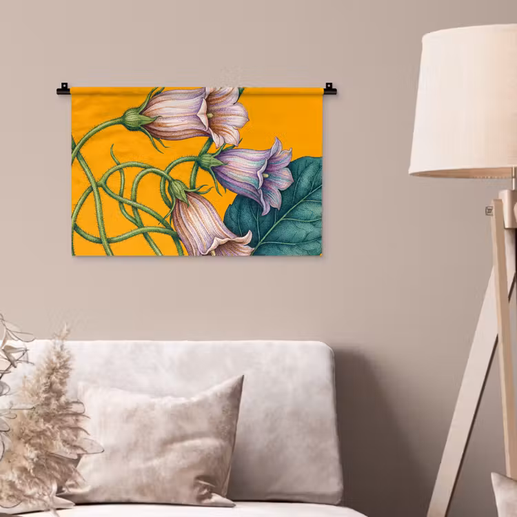 Wandkleed - Bloemen - Botanisch - Geel — 2