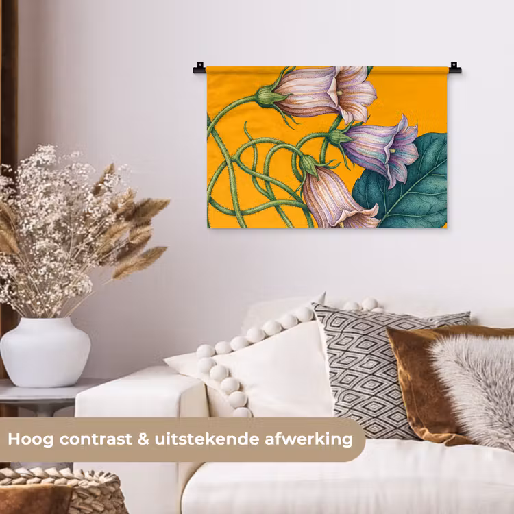 Wandkleed - Bloemen - Botanisch - Geel — 4