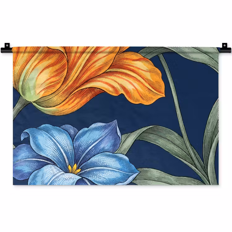 Wandkleed - Bloemen - Botanisch - Patroon — 1