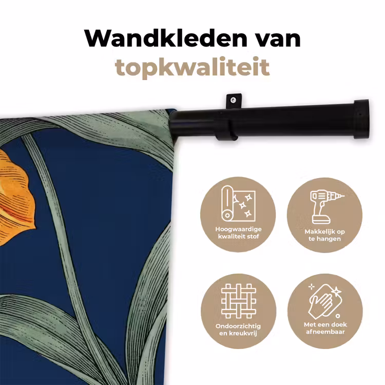 Wandkleed - Bloemen - Botanisch - Patroon — 3