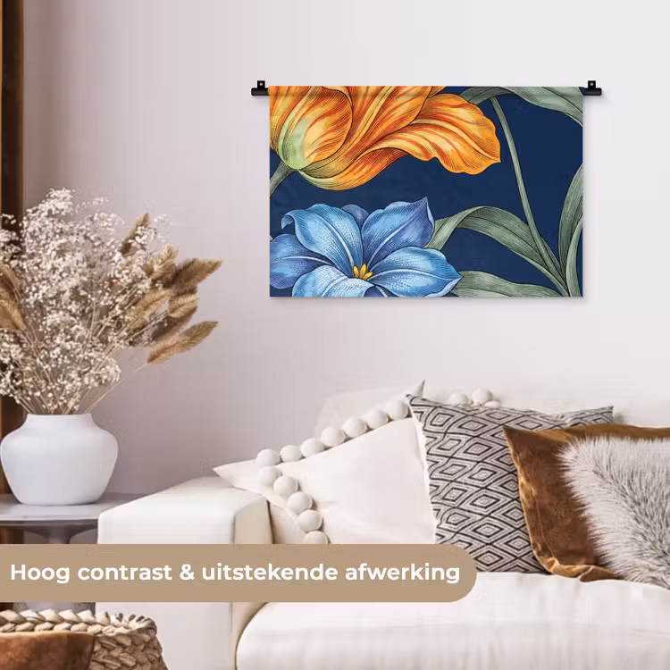 Wandkleed - Bloemen - Botanisch - Patroon — 4