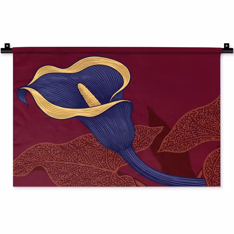 Wandkleed - Bloemen - Modern - Paars — 1