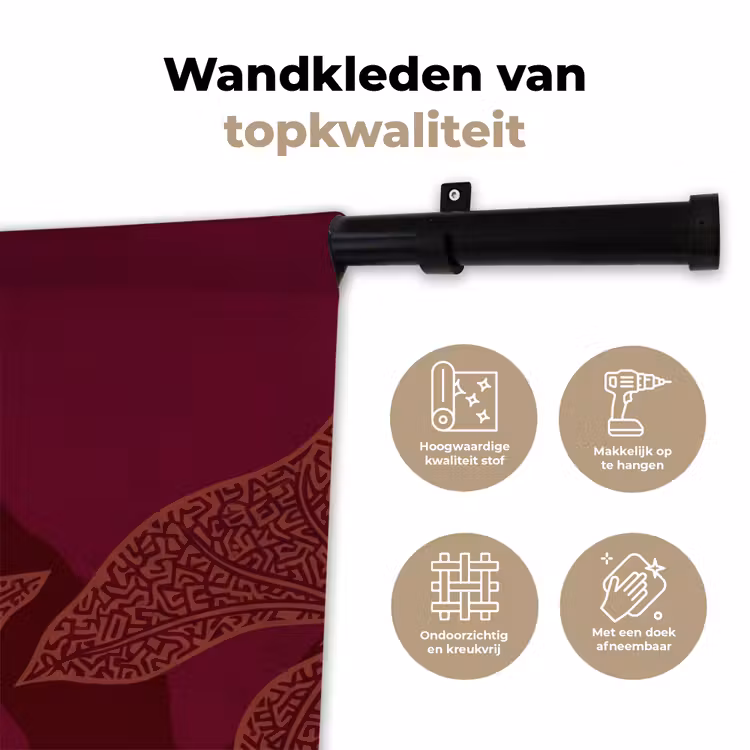 Wandkleed - Bloemen - Modern - Paars — 3