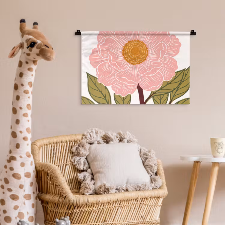 Wandkleed - Bloemen - Roze - Illustratie — 5