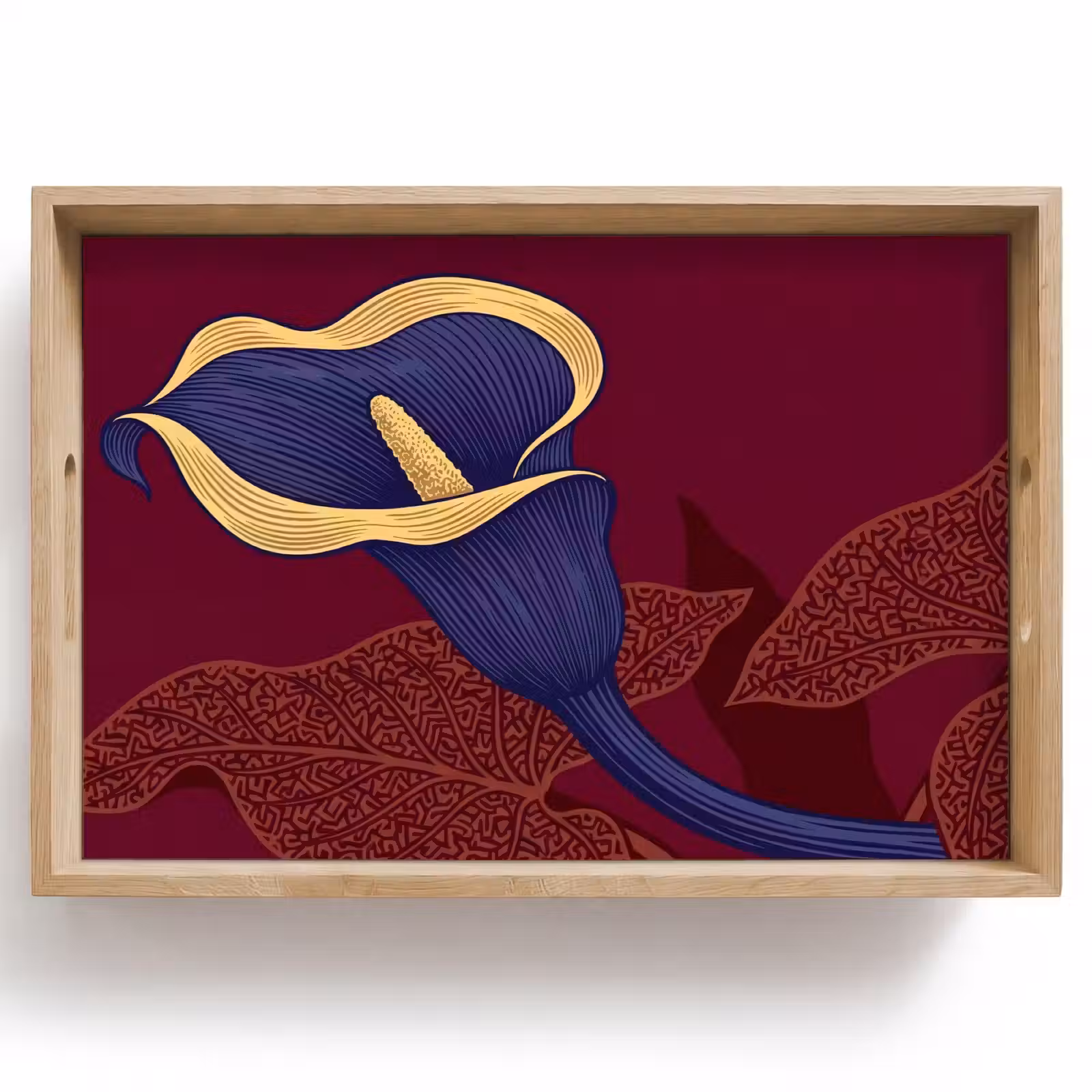 Dienblad - Bloemen - Modern - Paars — 1
