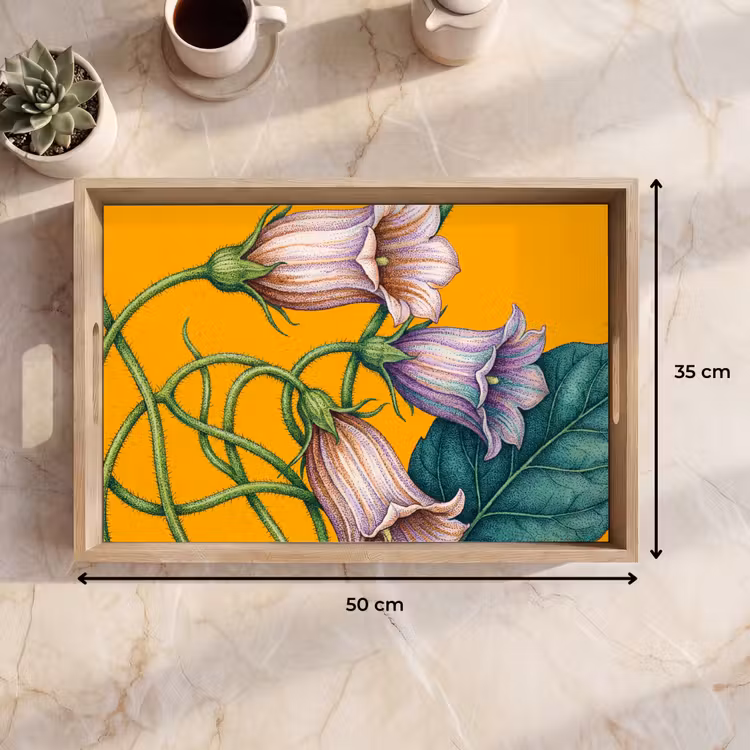 Dienblad - Bloemen - Botanisch - Geel — 9