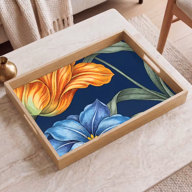 Dienblad - Bloemen - Botanisch - Patroon — 2