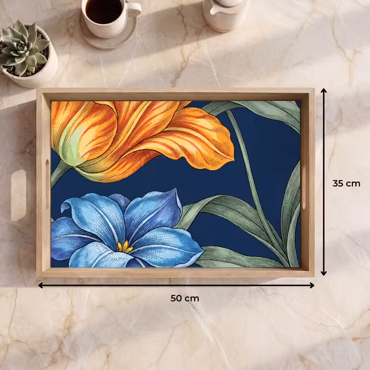 Dienblad - Bloemen - Botanisch - Patroon — 9
