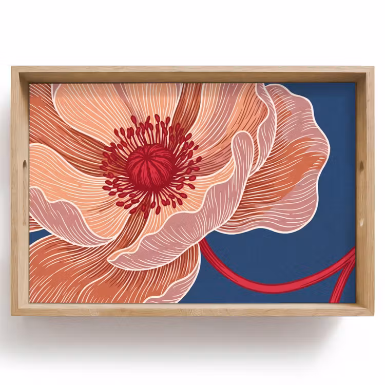 Dienblad - Bloemen - Modern - Abstract — 1
