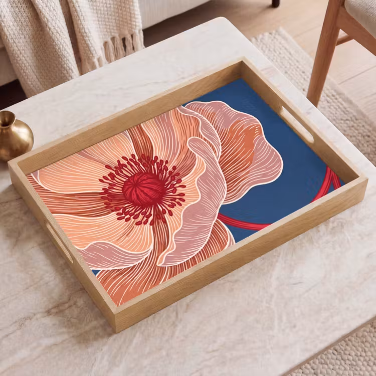 Dienblad - Bloemen - Modern - Abstract — 2