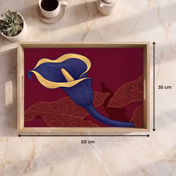 Dienblad - Bloemen - Modern - Paars — 9