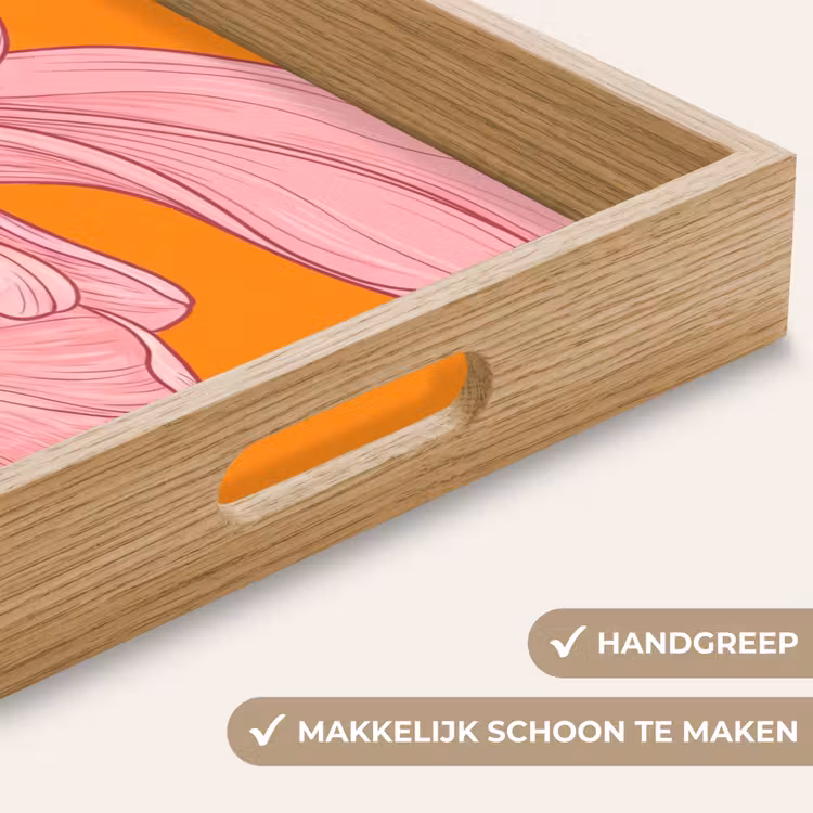 Dienblad - Roze bloemen - Modern — 5