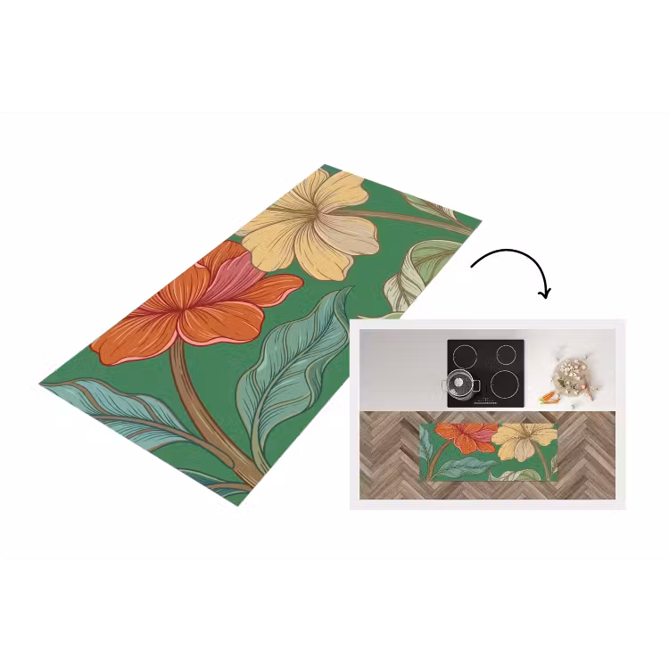 Keukenloper - Bloemen - Groen - Illustratie — 1